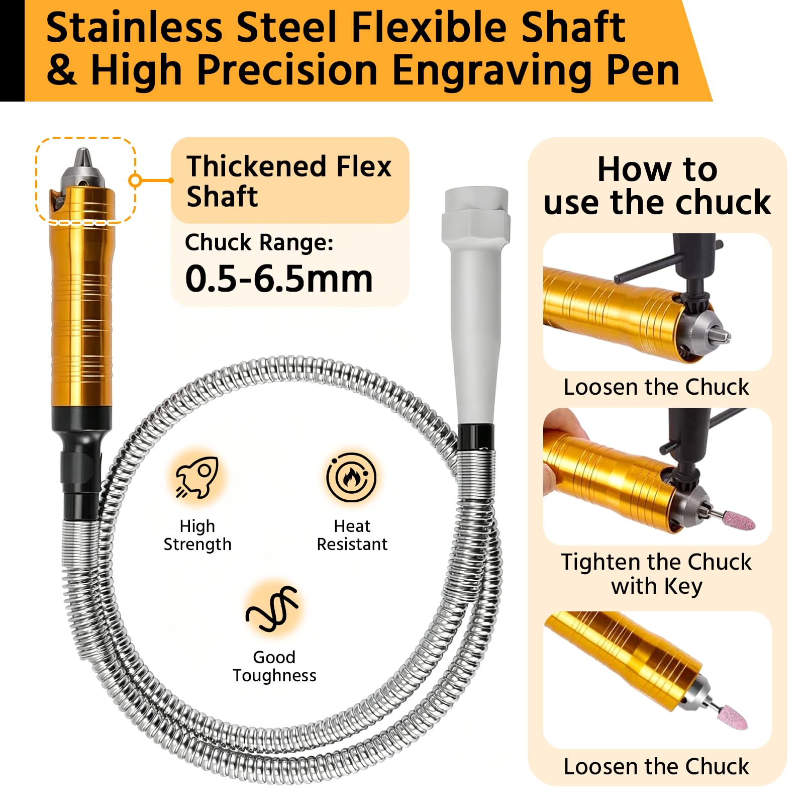 Utensile rotante elettrico Flex Shaft sospensione albero 1000 W, 500-30000 giri/min | Levigatrice rapida, albero flessibile, lunghezza d'onda 100 cm, controllo a pedale per lucidatura, foratura e lucidatura