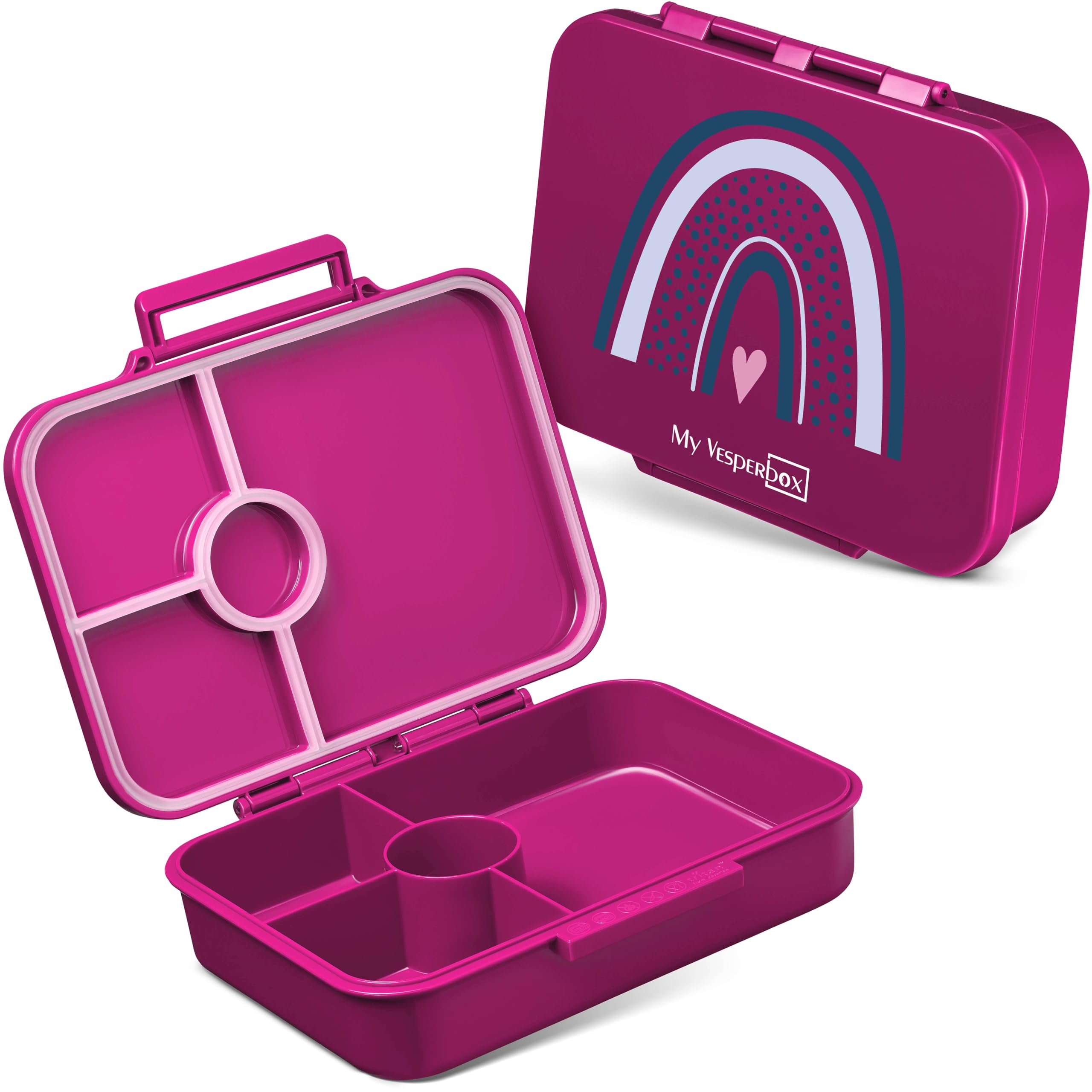 My Vesperbox® Brotdose für Kinder mit Fächern [BIA] - Lunchbox mit Trennfächern - Bento Box - Jausenbox - Brotzeitbox für Schule & Kindergarten - Vesperdose für Jungen & Mädchen