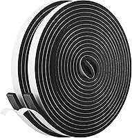 Kikerike Self-Adhesive Foam Weatherstripping Tape 1/2" x 1/4" x 42ft - High-Density Seals for Doors, Windows, Soundproofing & Insulation