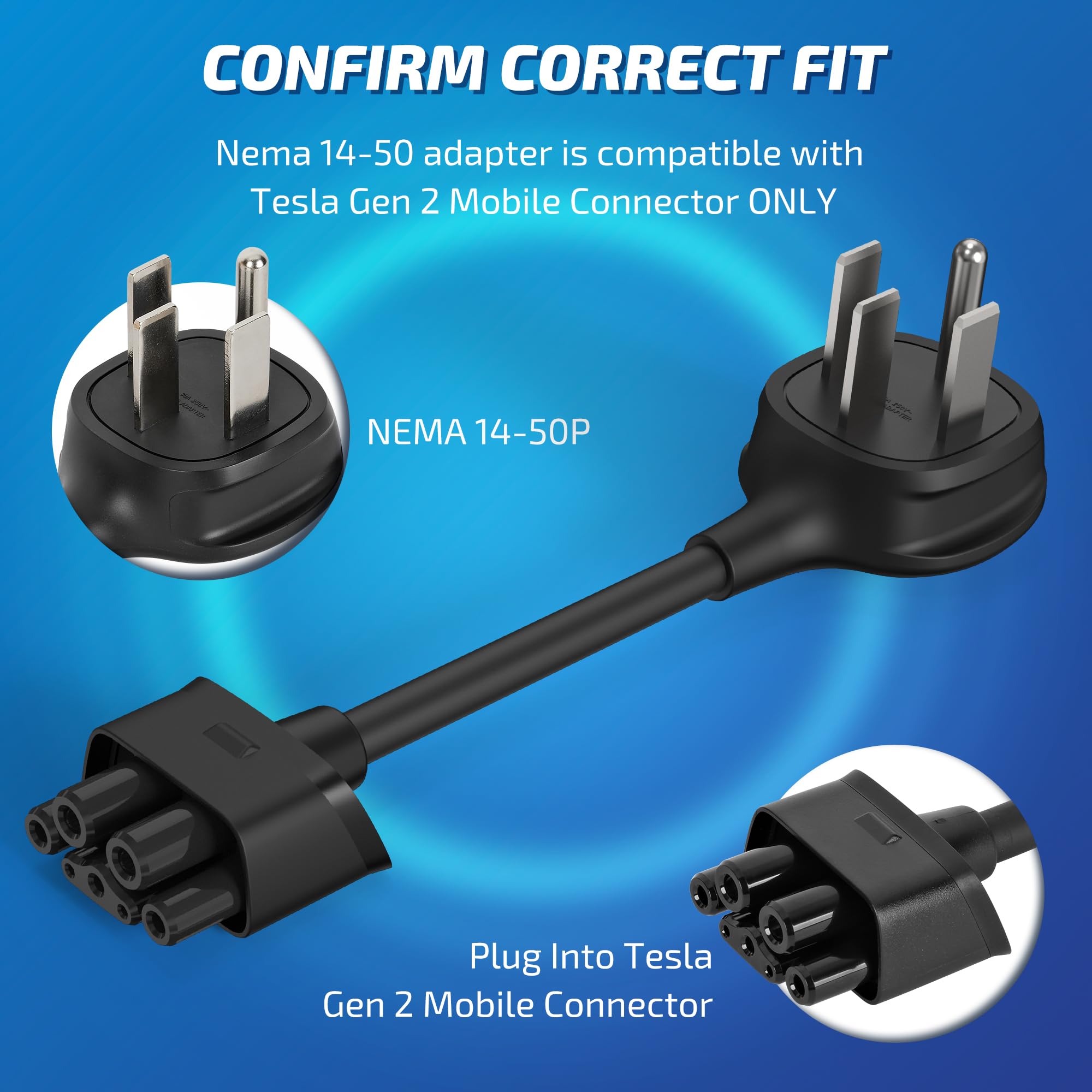 Amazon.com: VIPTOO NEMA 14-50 Adapter for Tesla Gen 2 Mobile