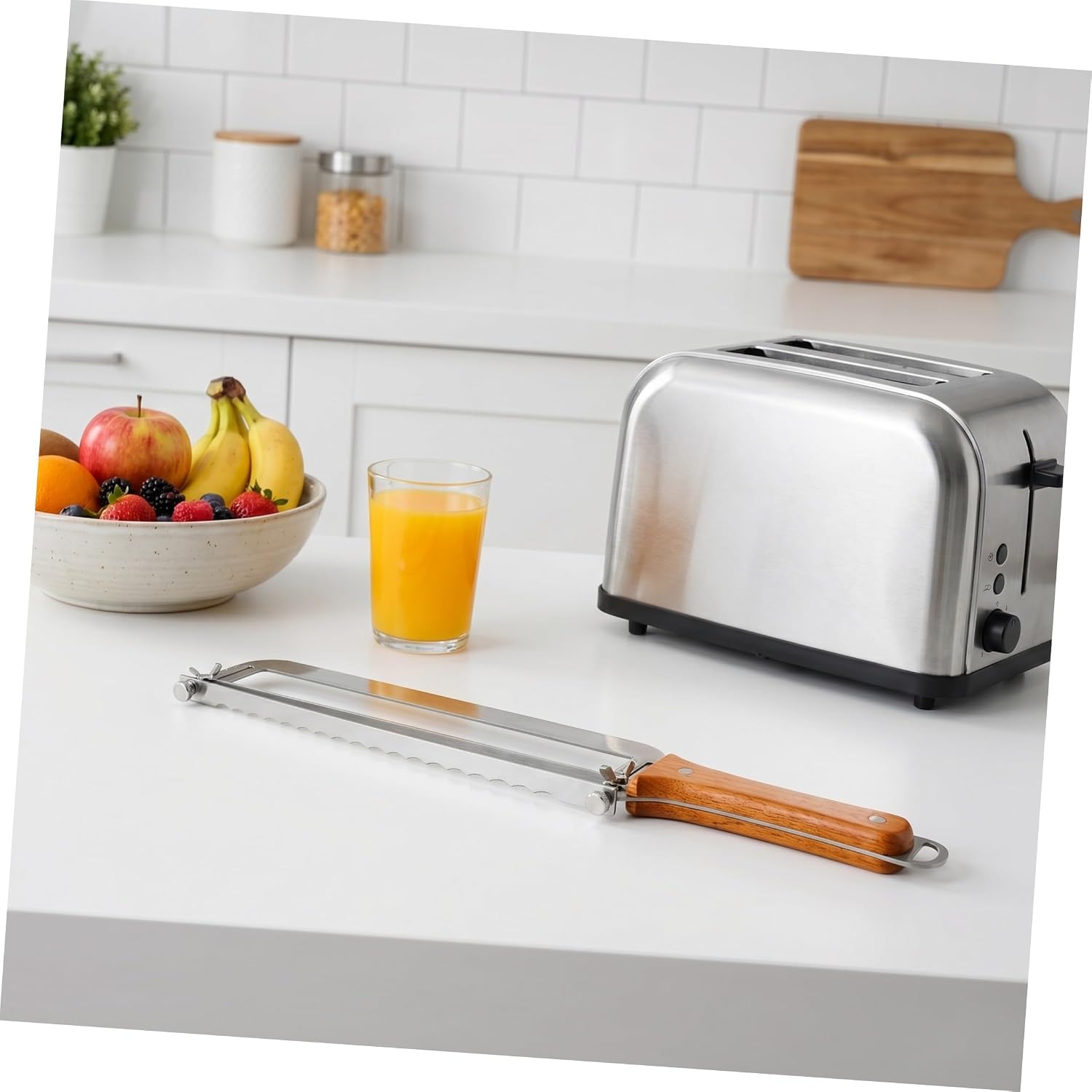 LABRIMP Manual Sourdough Bread Cutter with Thickness Guide, Stainless Steel