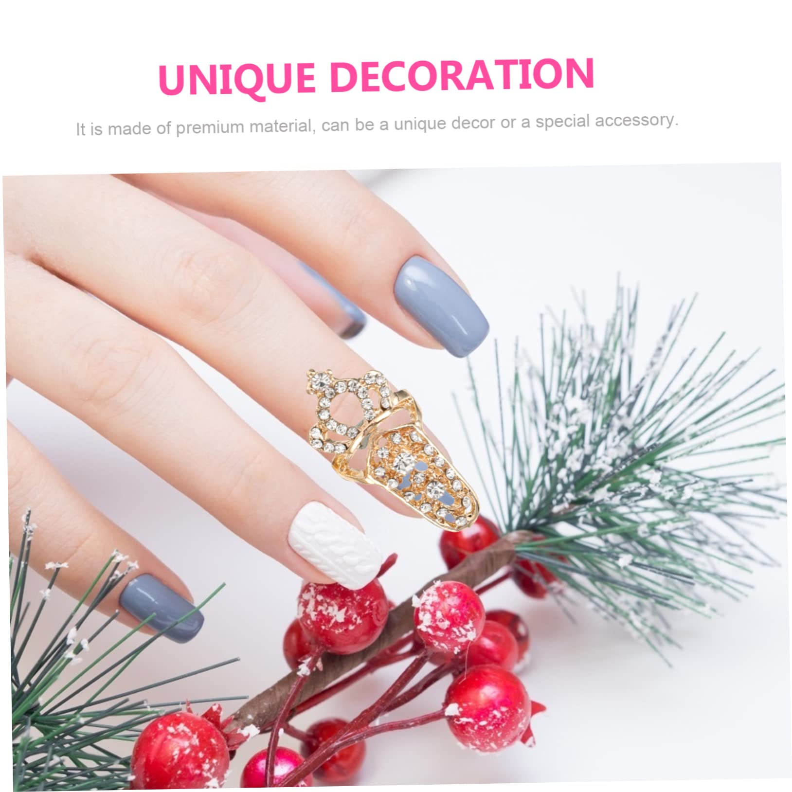 FRCOLOR 36stücke Nagelkunst Charms Verstellbare Fingernagel Dekoration Für Kreative Maniküre Für Kostümpartys Und Festivals