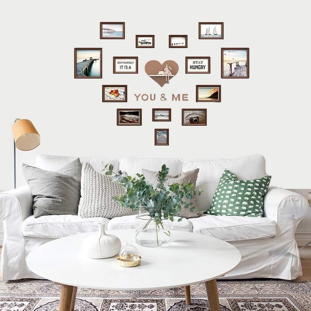 お気に入り Chui Cc ソリッドウッドのフォトフレームハート型の写真の壁装飾ルーム愛のフォトフレームの壁リビングルームのベッドルームの壁の背景 フォトフレームコンビネーション Therapeuticapillows Ca