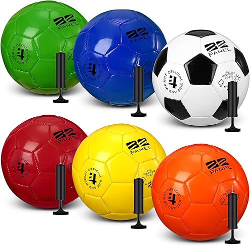 Miniatura 8 de Balón de fútbol de Navidad de operación a granel con agujas de bomba, regalo oficial de pelota de fútbol desinflada para jóvenes y adultos, práctica