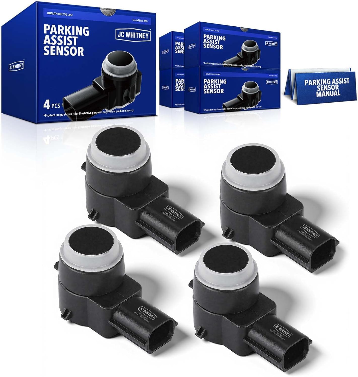 JC Whitney JFBAJCWPAS00093 Set of 4 Parking Aid Assist Sensors - Compatible with Chevrolet&GMC Models, Silverado/Sierra 1500 13-14, Silverado 2500 3500 HD 13-14, Suburban/Savana 2500 13-23
