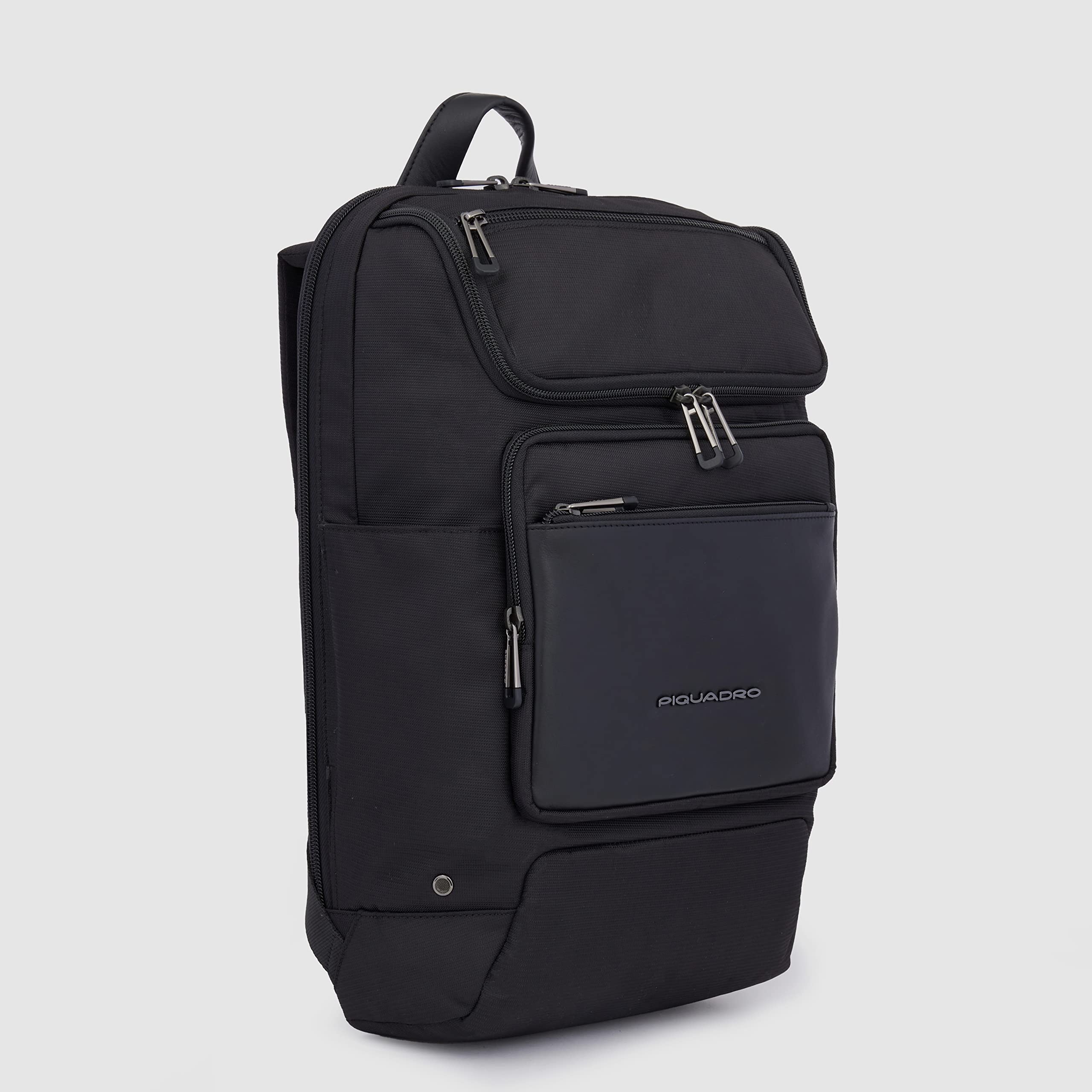 PIQUADRO Macbeth Zaino Medio in Pelle e Tessuto con PC 14.00"