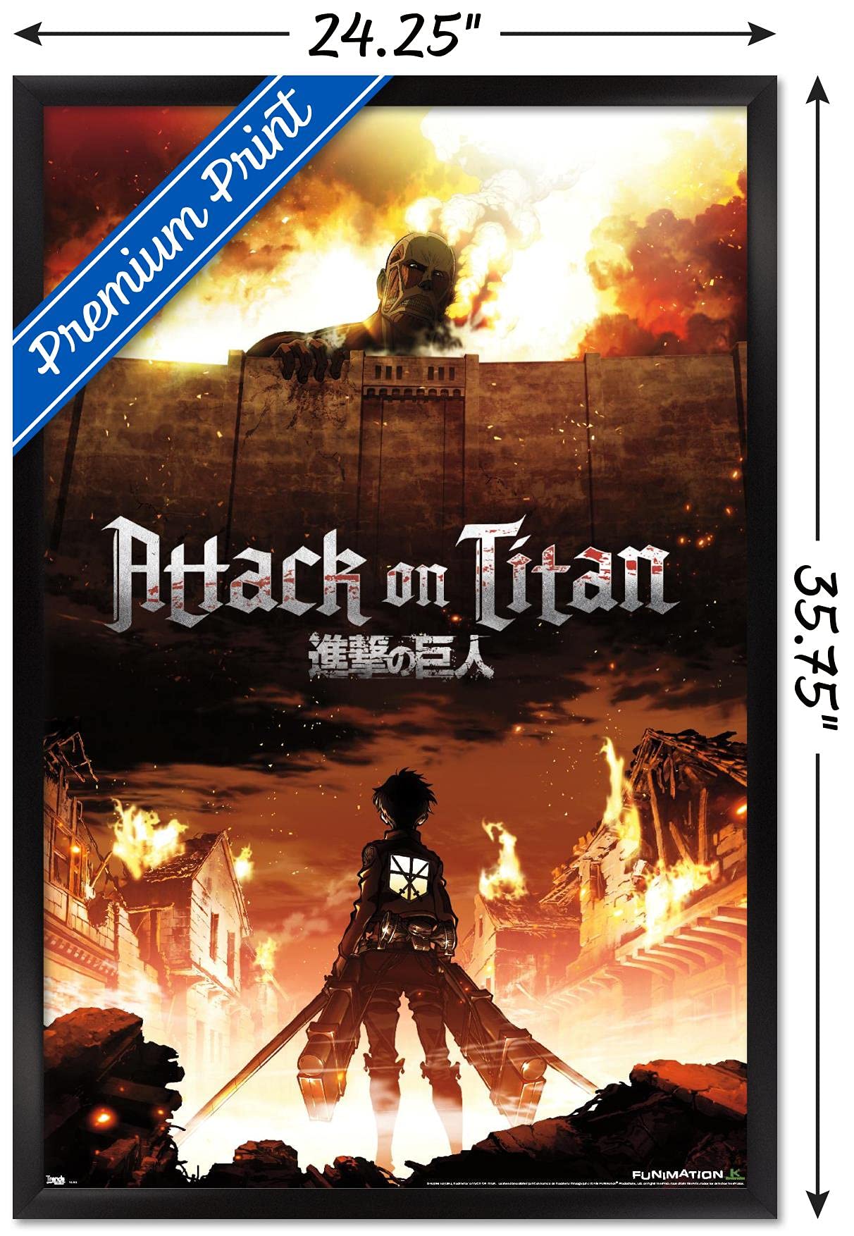 Amazon.com: Trends International Attack on Titan - Fire Wall