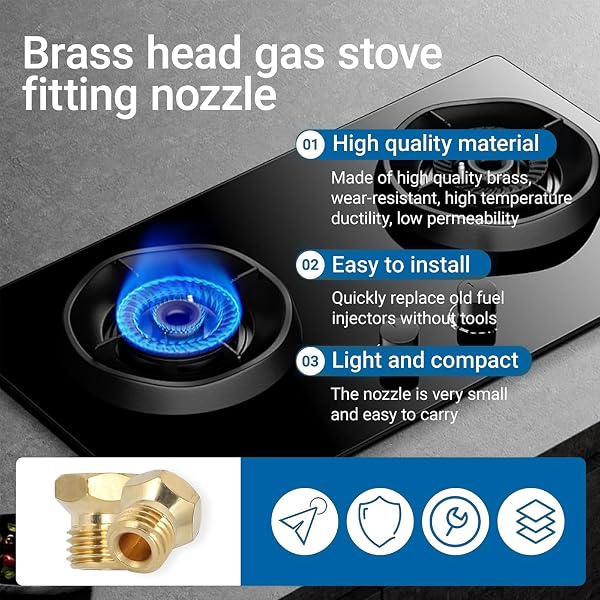 18 Piezas Inyectores Cocina Gas Butano, Universales Conjunto Inyector Quemador Para GLP Para Gaseera, Cocina Y Placa Inyectores Cocina Gas Butano, Kit de Conversión de Gas de Ciudad a Butano - 4