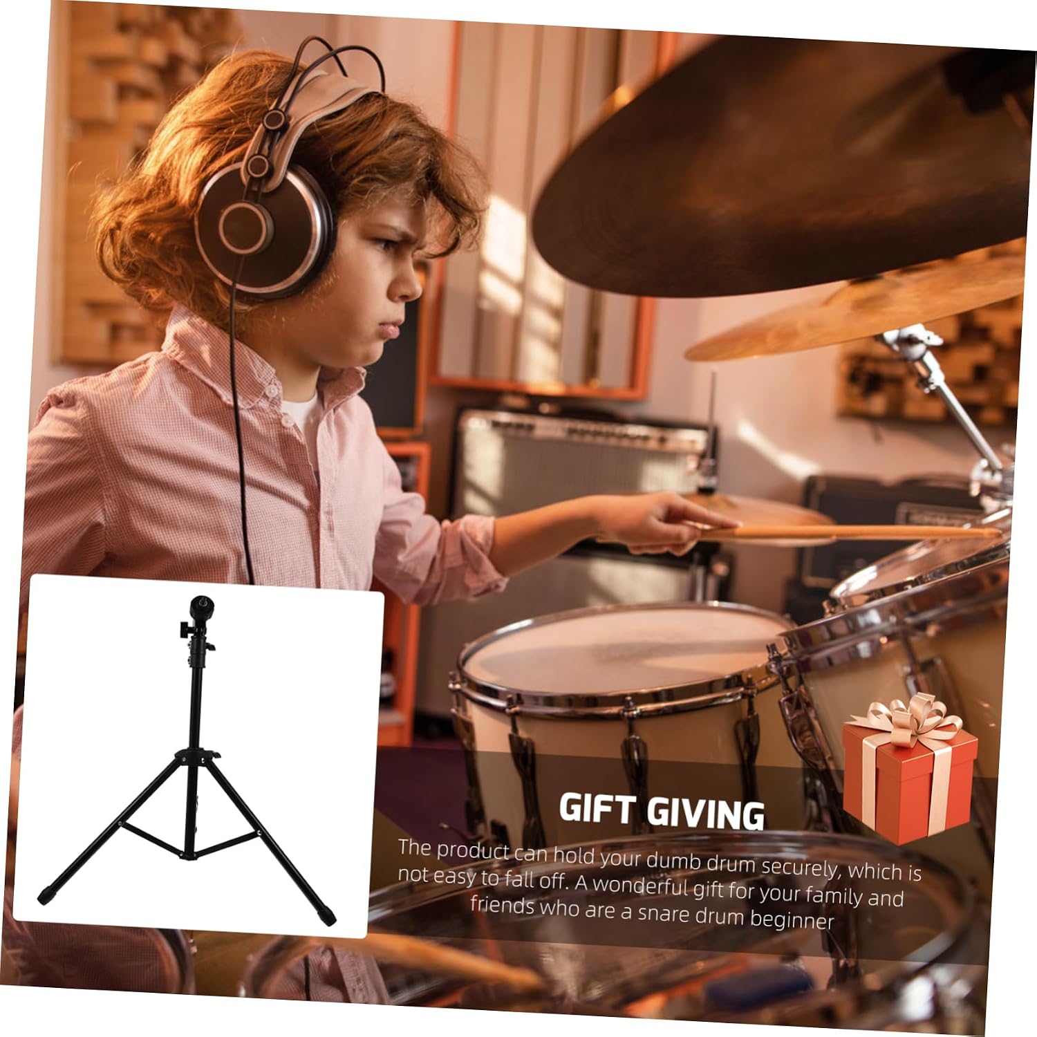 Metal Drum Stand Snare Drum Practice Rack Sturdy and Durable for All Ages