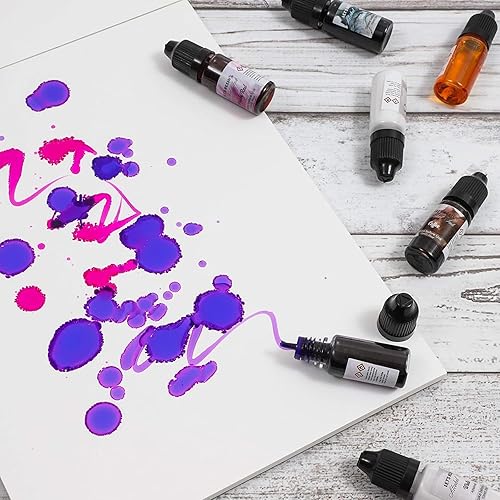 Miniatura 2 de Bright Creations Bloc de papel de tinta con alcohol, 8.5 x 11 pulgadas, 25 hojas, papel sintético para suministros de pintura y arte de tinta con