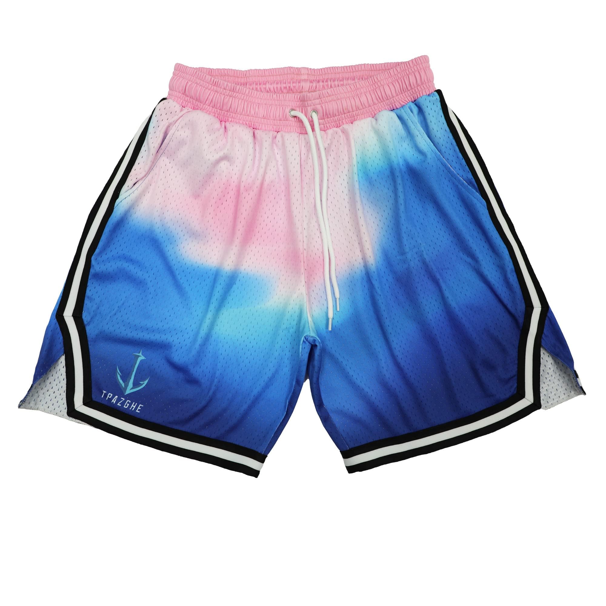 Basketball Athletic Shorts Men - Mesh Gym Sports Workout Training Drawstring Retro Casual Fashion Shorts with Pockets, A012, 3XL