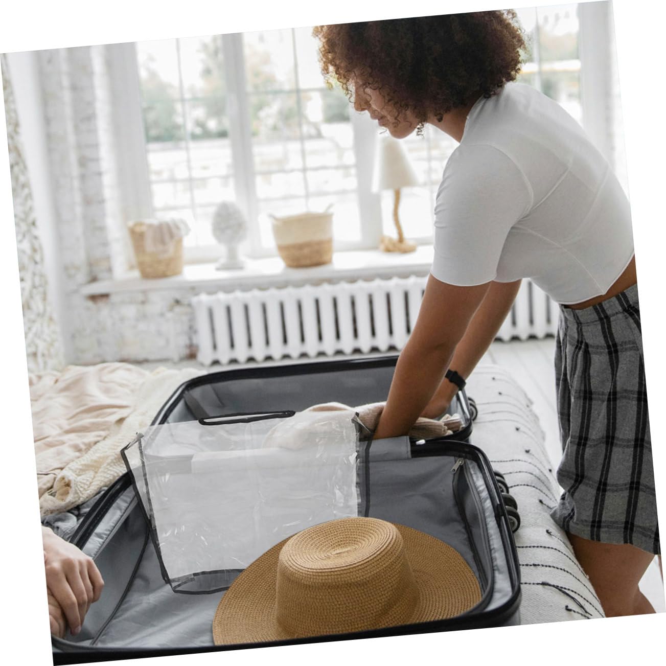 Gatuida 2 Piezas Funda para Bolso Transparente Protector De Bolso De Mano para Viajes Al Aire Funda Protectora De PVC Tote
