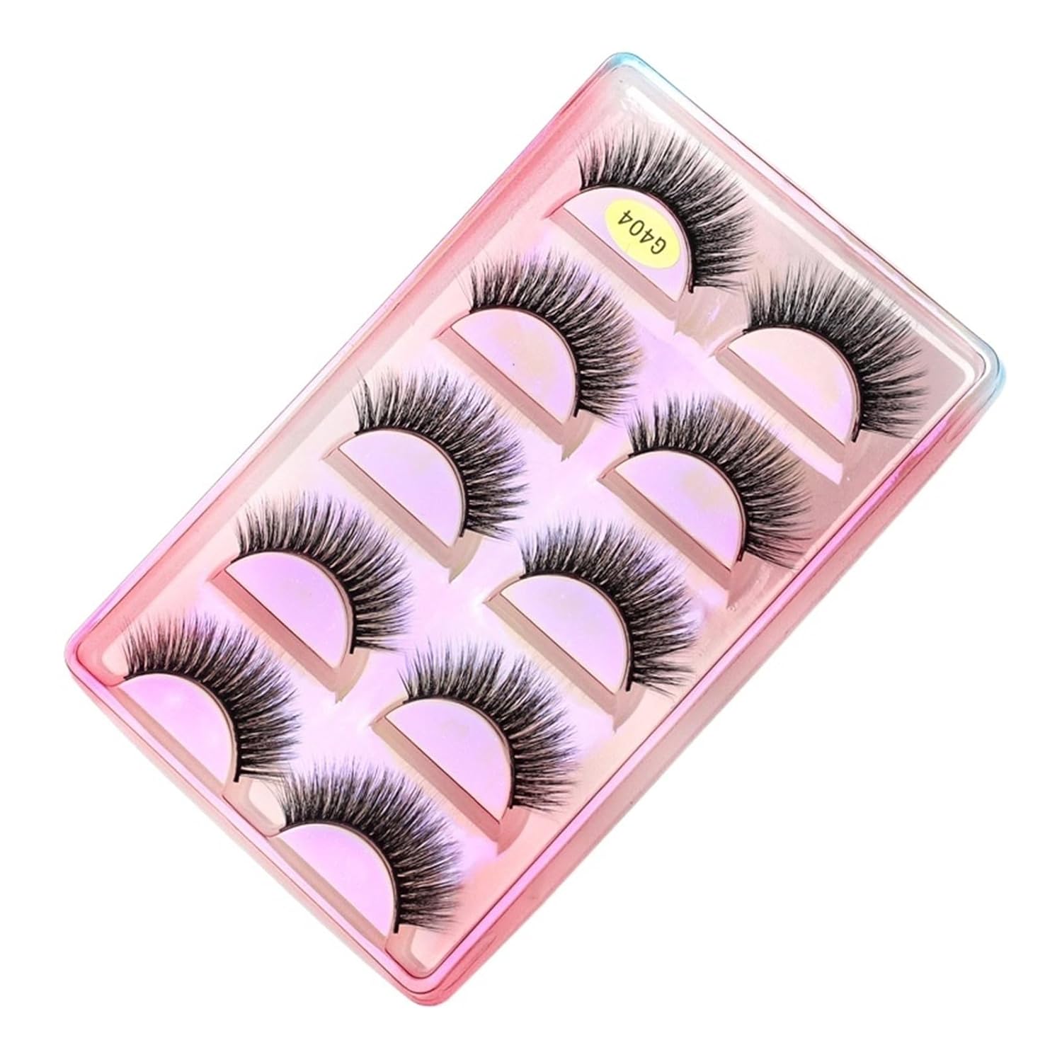 UAMOU Mink Lashes Bulk 5 Pair Natural Long Faux Cils Cilios Mink 3D False EyeLashes Makeup Fluffy Eye