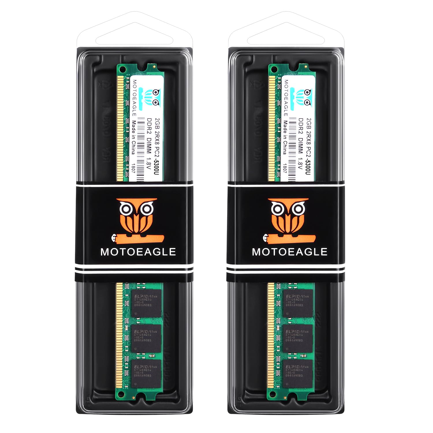 Motoeagle 4GB Kit (2GBX2) 2RX8 PC2-5300U-555,2GB DDR2 667 Udimm