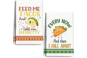 Funny Taco Kitchen Towels Decorative Set, Taco Lover Gifts