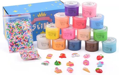 Miniatura 7 de Slime, kit de 14 limos de mantequilla, Slimes perfumados para niñas y niños, regalos de fiesta, suave y no pegajoso