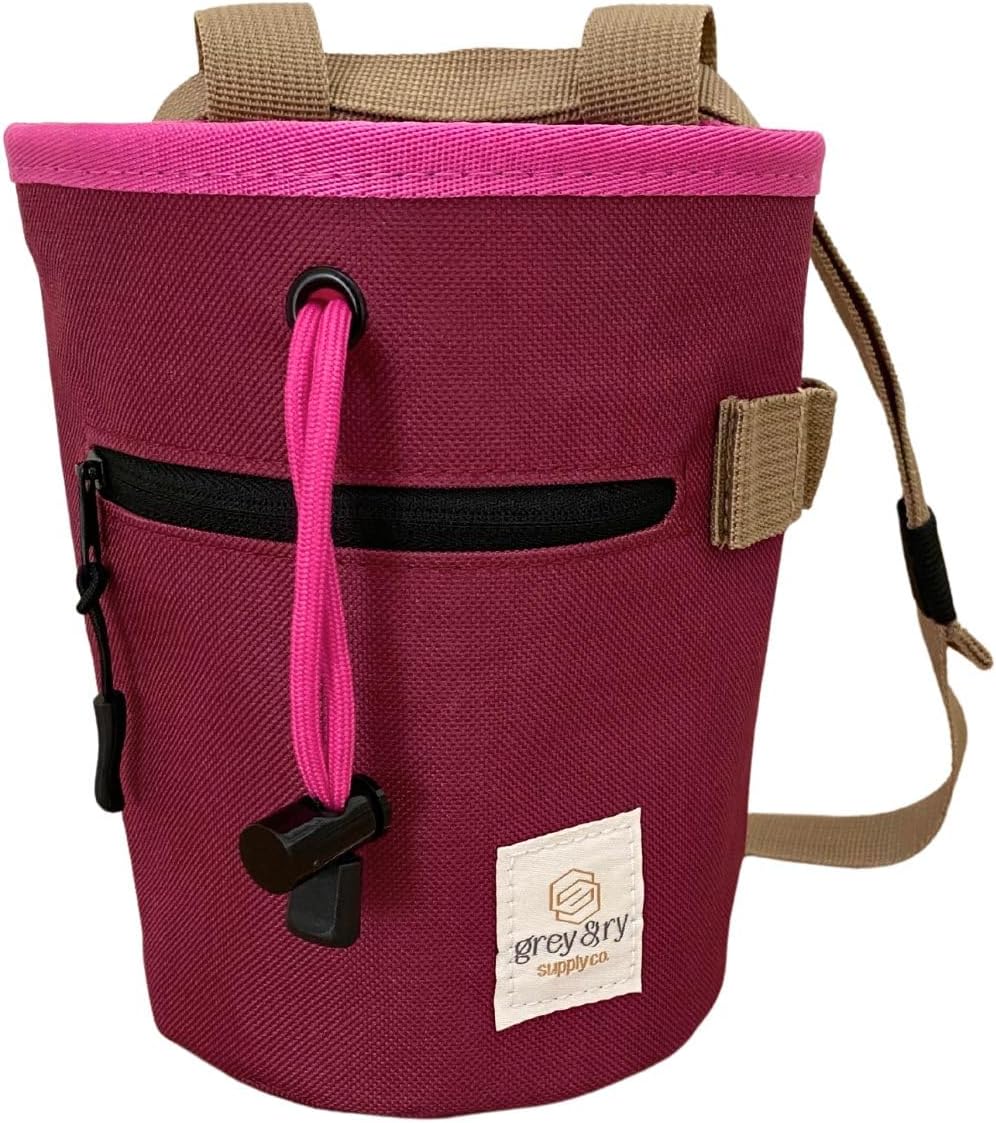 The Ultimate Chalk Bag for Rock Climbing | Rock Climbing Chalk Bag with 2 Pockets and Durable Drawstring | Bouldering Chalk Bag |Gym Chalk Bag| Chalk Bag Bouldering | Indoor Climbing Equipment