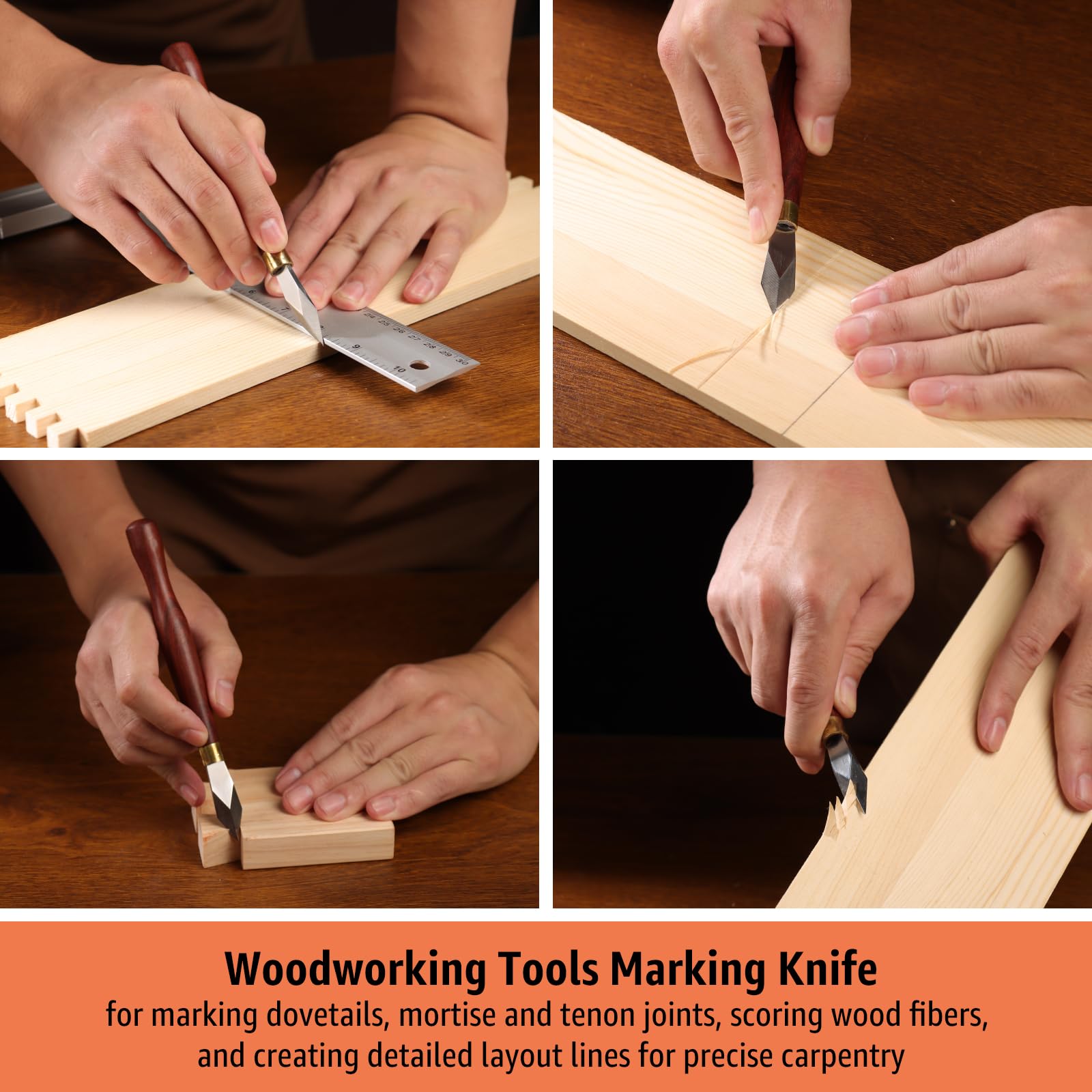 Woodworking Marking Knife, Precision Dovetail Layout Scriber Tool — Amazon image 2