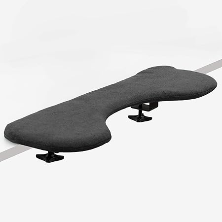 VIVO Clamp-on Forearm Support Surface, Ergonomic Padded Wrist Arm and Elbow Rest, Desk Extension for Home and Office, Black, MOUNT-MS03C