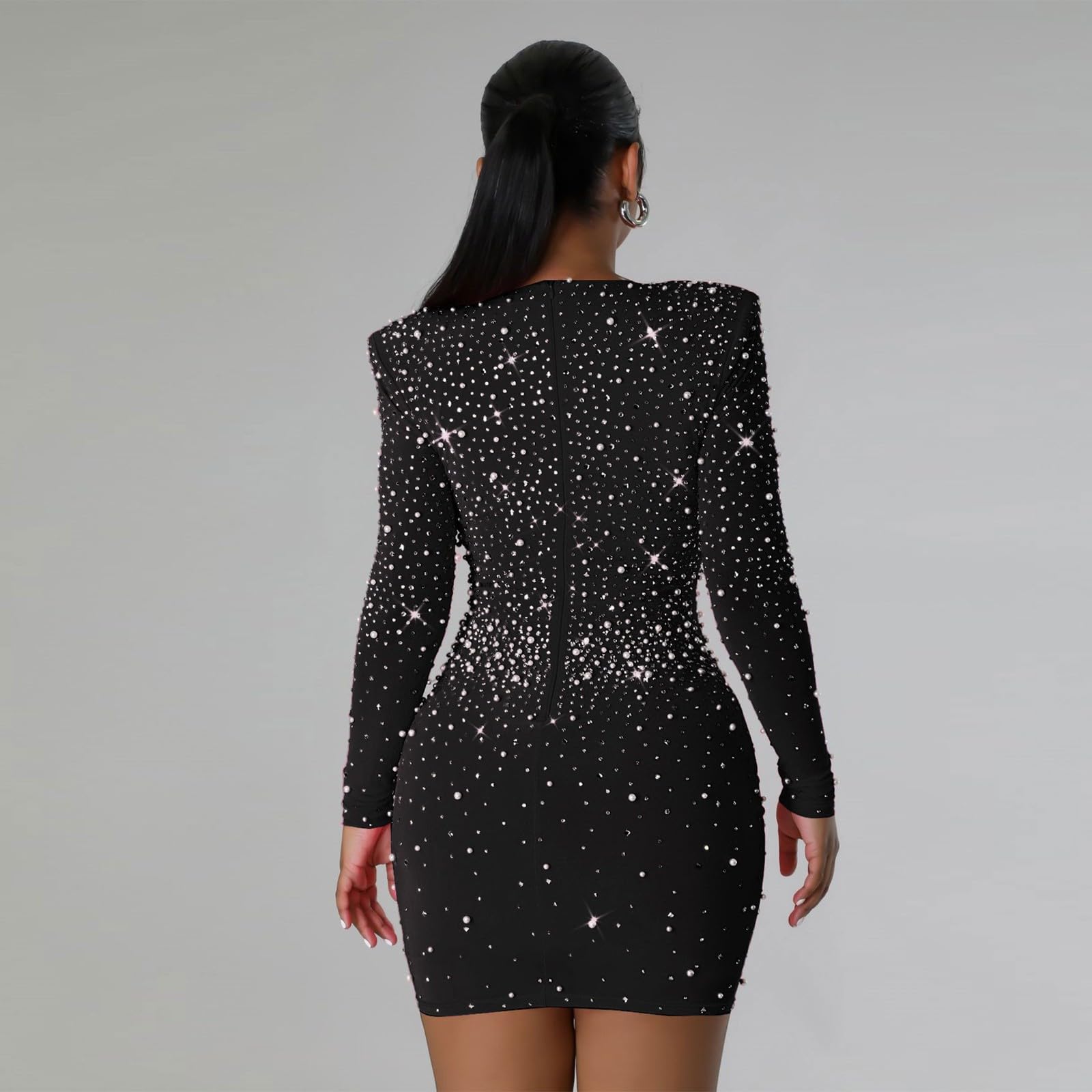 Vestido Coctel Mujer Vestidos De Fiesta Mujer Elegantes Cortos Fiesta Noche Cuadrado Corset Abertura Lateral Corto Vestidos Brillante Lentejuelas Cumpleaños Navidad para Fiestas Y Bodas