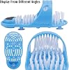 Anti-Slip Shower Foot Scrubber Slipper with Pumice Stone, Bath Massage Cleaning Sandal for Dead Skin Removal and Heel Care, One Piece Silicone Design (One pack (1 pieces))