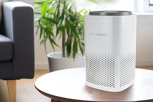 Miniatura 5 de Simply Conserve Energy Star - Purificador de aire HEPA de mesa para el hogar limpia 6,960 pies 3 por hora, True HEPA  13 filtros, en blanco con