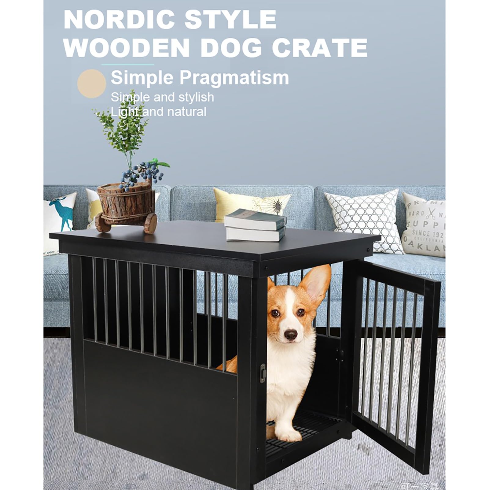 Amazon | 頑丈 ウッディサークル 犬小屋 柴犬 長方形 犬用ケージ 小型