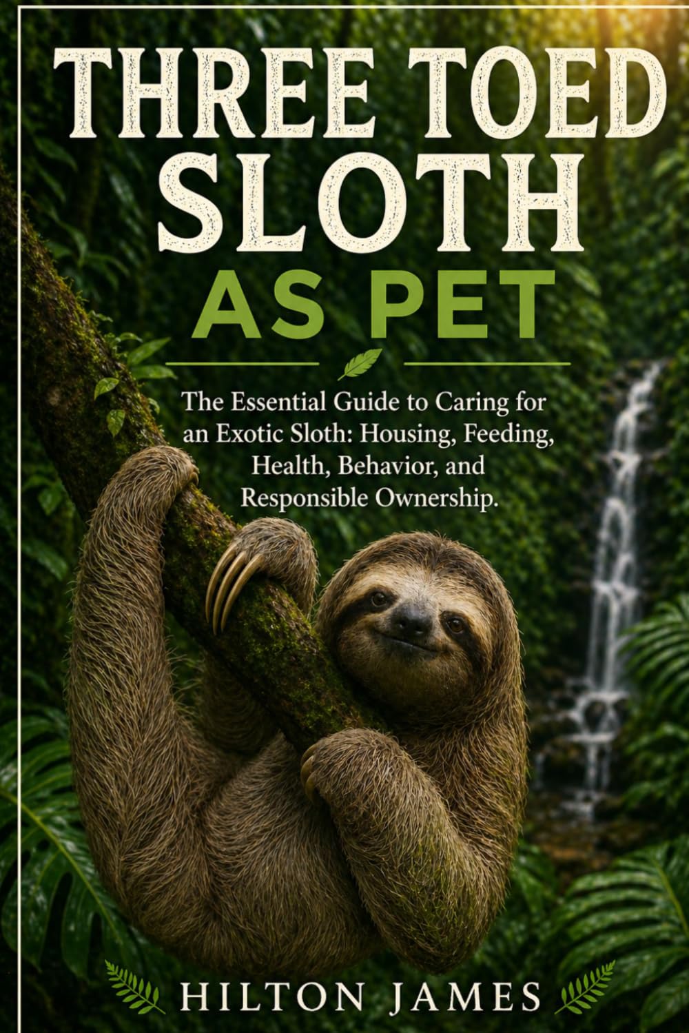THREE TOED SLOTH AS PET: The Essential Guide to Caring for an Exotic Sloth: Housing, Feeding, Health, Behavior, and Responsible Ownership.