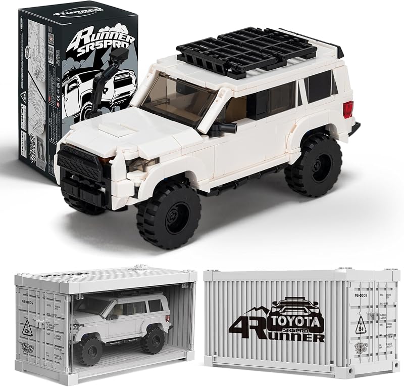 Toyota 4Runner SR5 PRO Car Building with Collectible Display Container | TOYOTA Officially Licensed Off-road, Compatible with Speed Champion, Building Toys for Adults and Kids Boys Ages 8-16(540PCS)