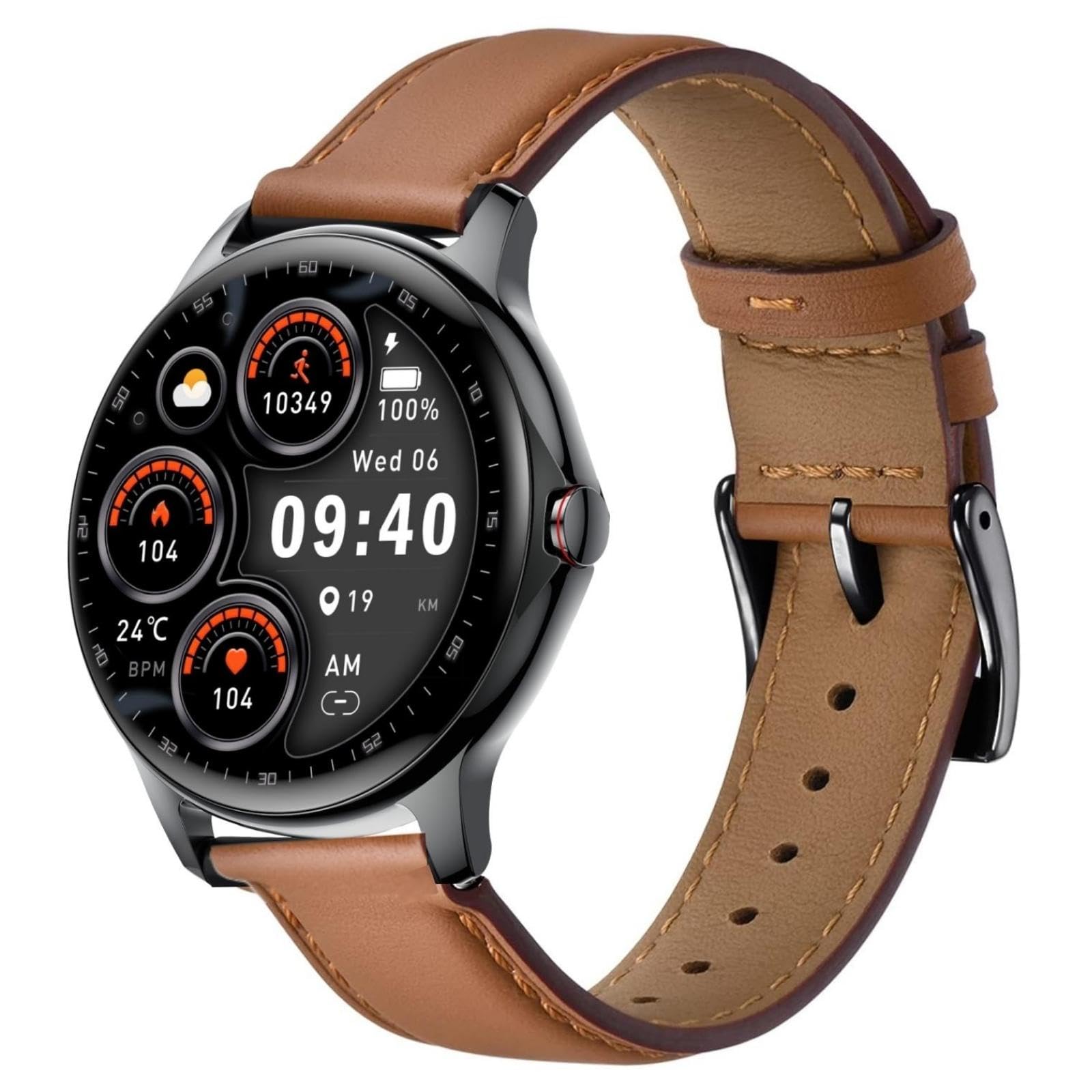 Smart Watch (Call Receive/Dial), 1.3" Smartwatch with Call/Text/Heart Rate/SpO2/Sleep/Calories Counter, 3ATM Waterproof 100 Sports Mode Fitness Tracker for iPhone Android Phones for Men Women