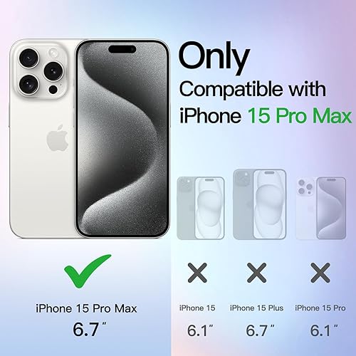 Miniatura 9 de JETech Funda con purpurina para iPhone 15 Pro Max de 6.7 pulgadas, a prueba de golpes, bonita funda brillante para mujeres y niñas (negro)