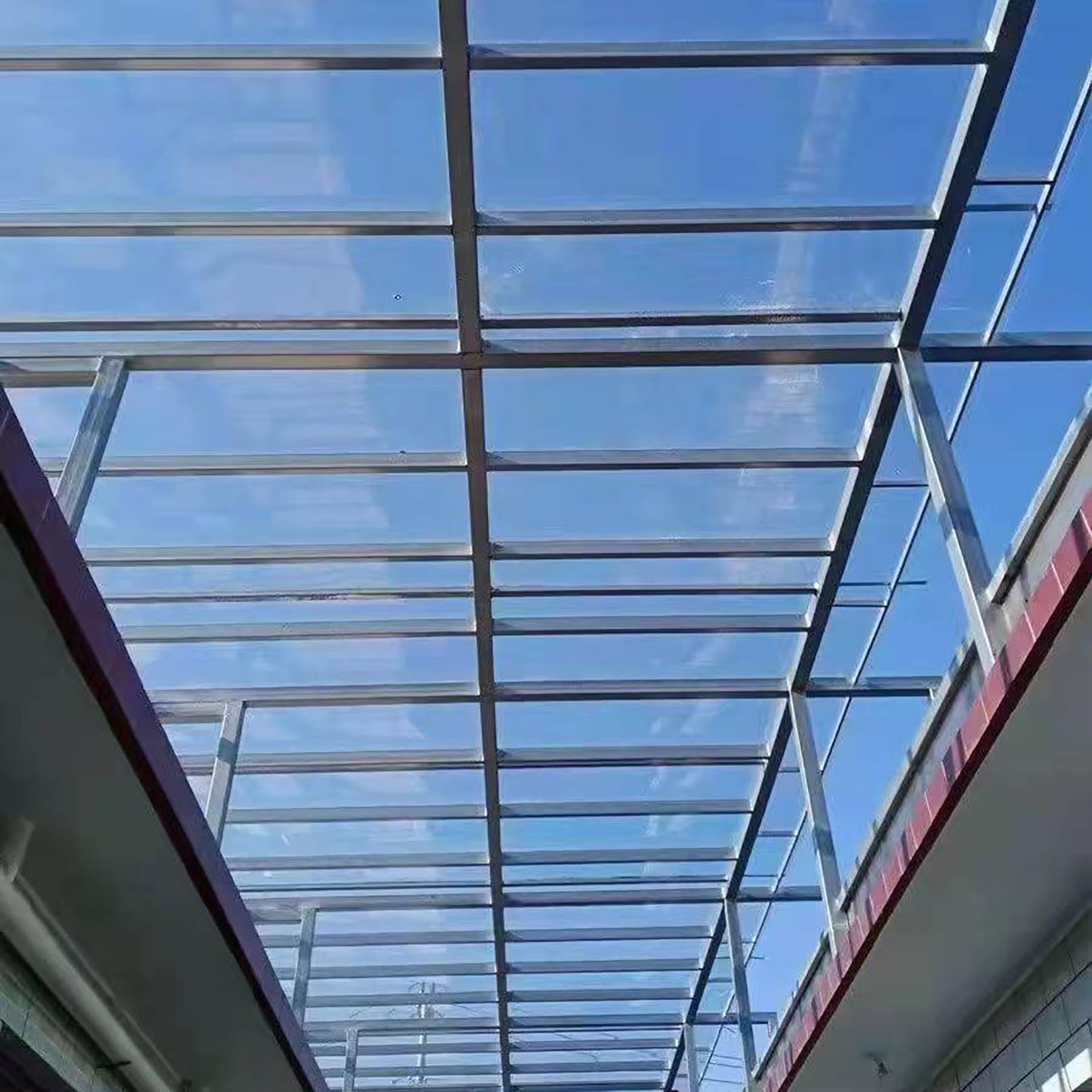 Láminas De Policarbonato Transparente, Placas De Plástico Acrílico 1mm Espesor, Paneles De Techo De Pérgola, Planchas Cubierta De Invernadero(1.22x9m/4x29.5ft)
