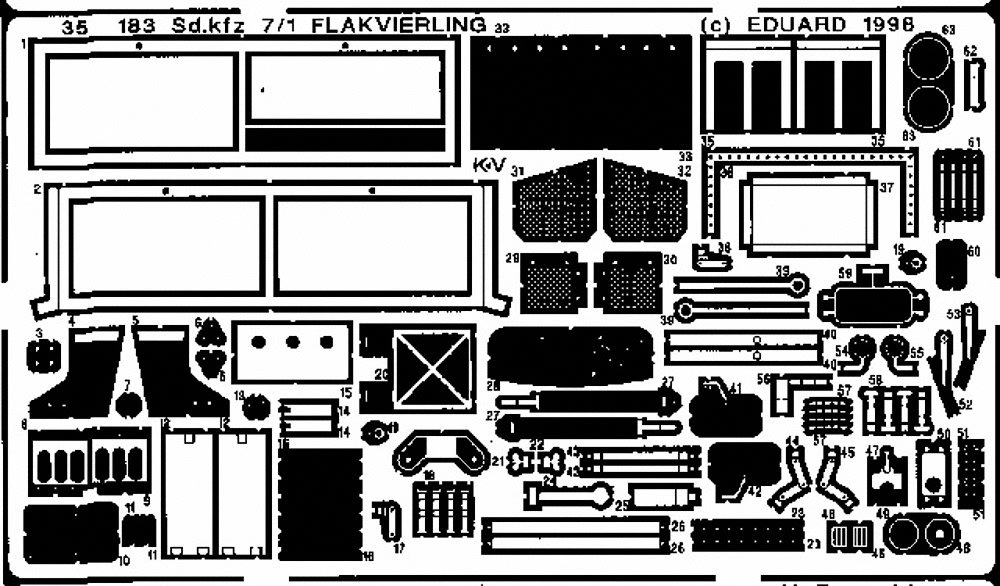 Eduard Accessories 35183 Model Building Accessories Sd.kfz 7/1 Flakvierling Detail kit