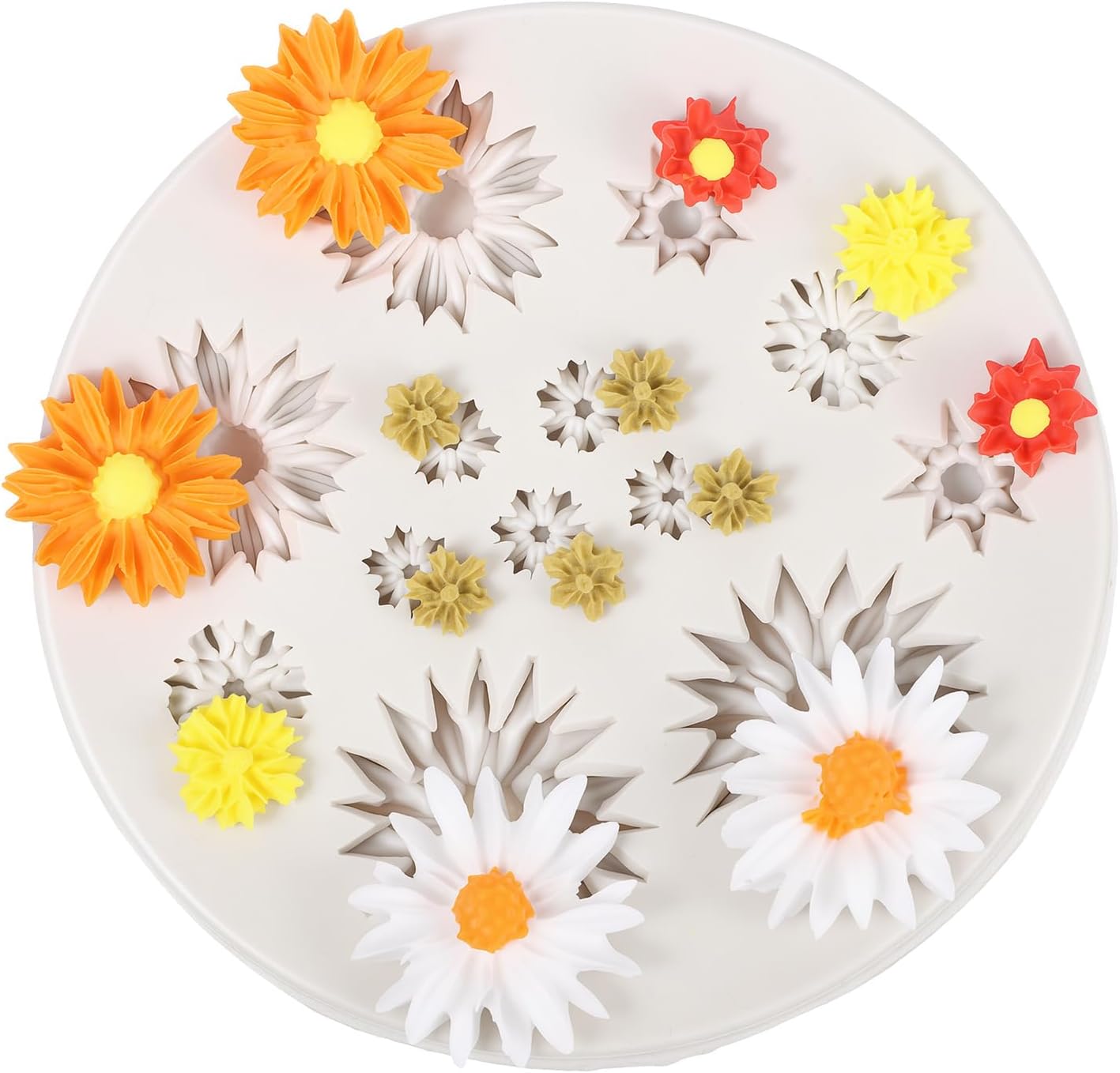 Silicone Mold for Clay, Daisy Flower Molds Polymer Clay Mold