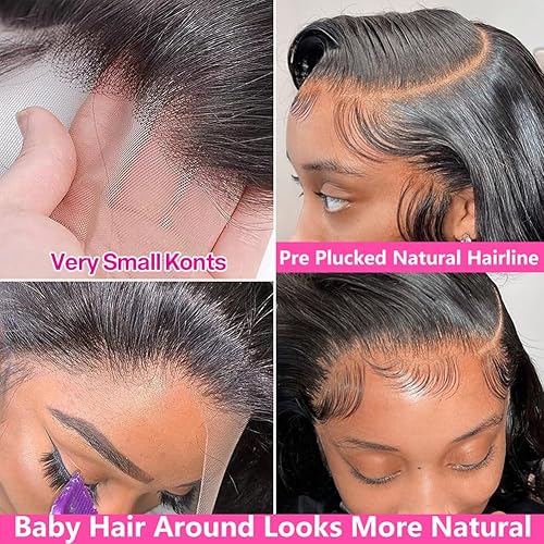 Miniatura 3 de Pelucas de cabello humano con encaje frontal de 13 x 5 pulgadas, predepilada, densidad 180, peluca frontal de encaje HD, pelucas de cabello humano