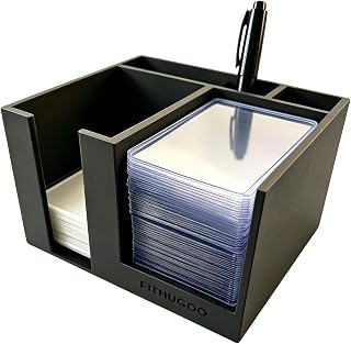 Toploader Dispenser & Penny Sleeve Holder - Dual Compartment Holds 500 Penny Sleeves & up to 100 Top Loaders
