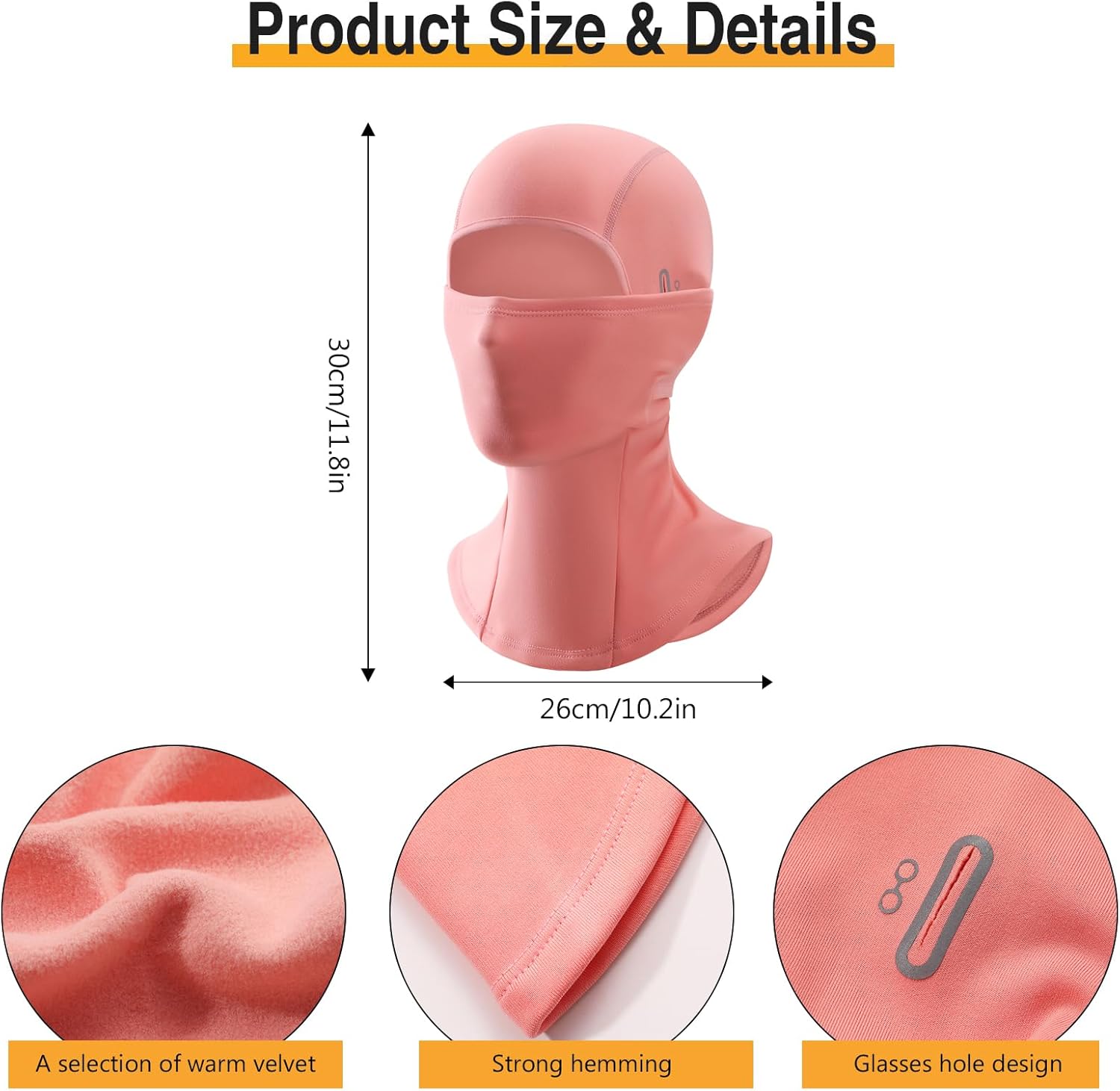 Kids Winter Balaclava Ski Mask Face Mask, Cold Weather Fleece Neck Warmer Full Face Cover for Boys Girls Ages 4–10 - Image 4