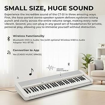 Casiotone (カシオトーン) CT-S1 ホワイト CT-S1 - Casiotone - ライフスタイルに寄り添うキーボード | CASIO