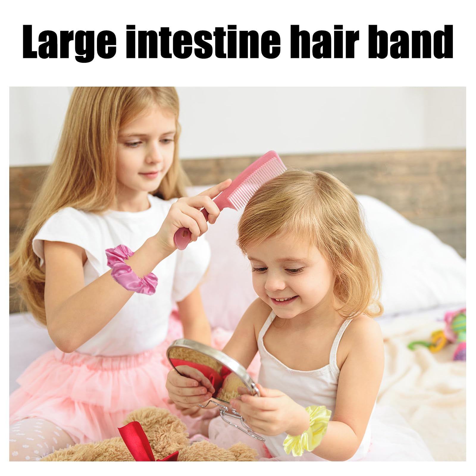 JSTHHTT 32 Pezzi Coleteros de Seda, Coleteros de Satén, Scrunchies, Suaves Cintas Elásticas para el Pelo para Mujeres, Gomas Pelo Niña, Lazo de Pelo Elástico de Pelo Coletero de Niñas Colorido