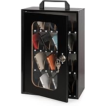 Wooden Phone Lock Box, Cell Phone Locker with 36 Adjustable Dividers