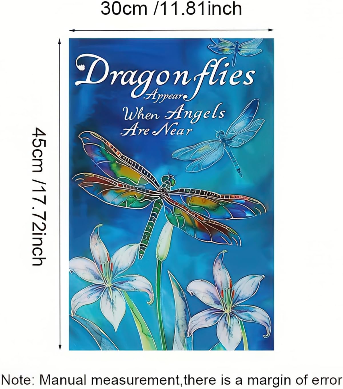 Dragonfly Garden Flags 12x18 Inch Double Sided Spring Garden Flag with Floral Artwork and Inspirational Quote for Outdoor Patio Lawn Home Decoration - Image 5