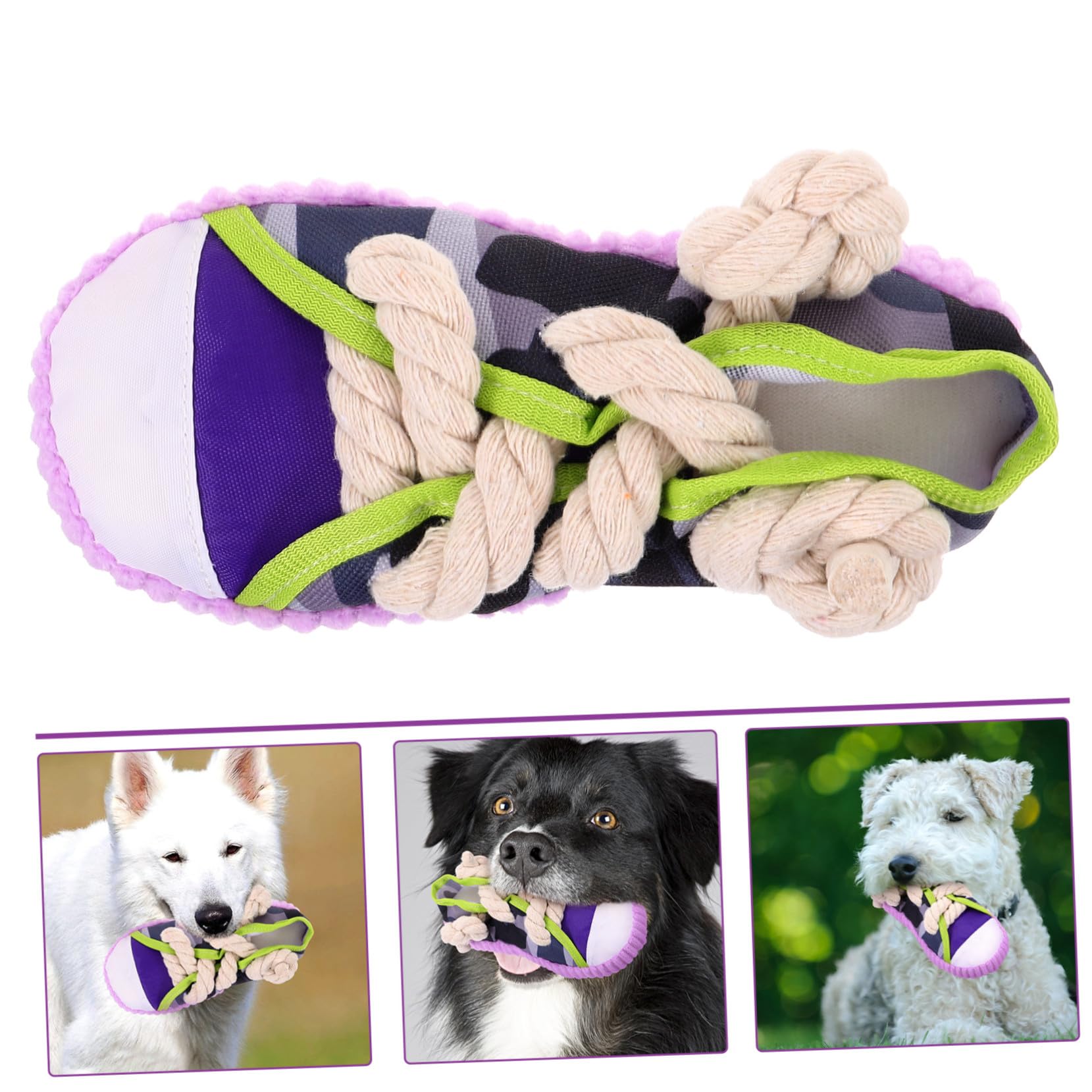 SUPVOX Juguete para Perros Cuerda de Algodón y Sonido, Adecuado para Cachorros Pequeños, Resistente y Seguro Dentición