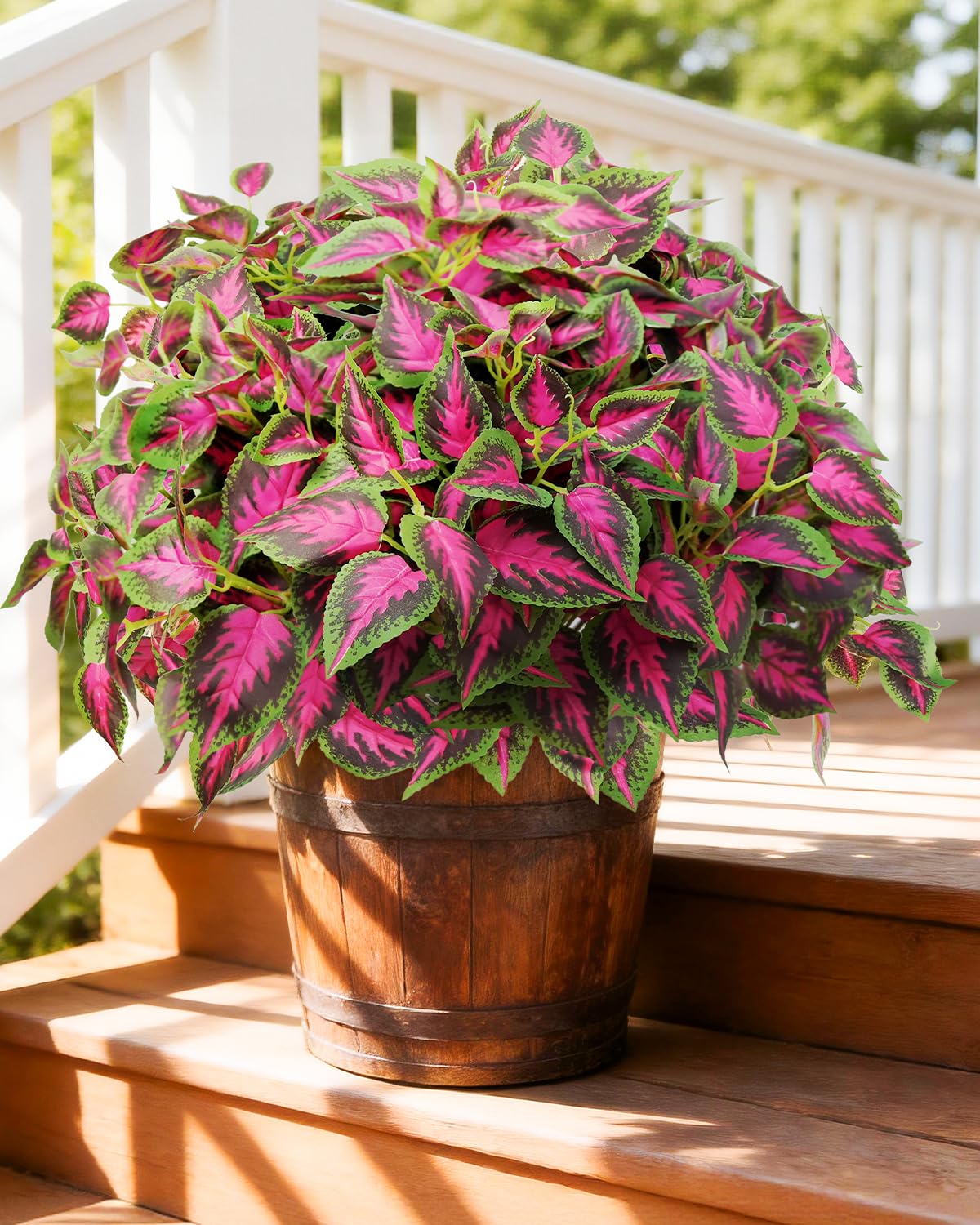 UV-Resistant Artificial Tropical Coleus Plants
