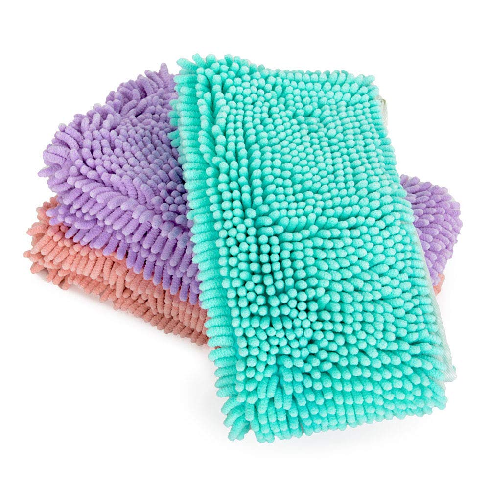 Serviette de Bain Absorbante pour Animaux Serviette en Chenille Chenille pour Petits, Moyens Chiens et Chats - 35 * 65cm