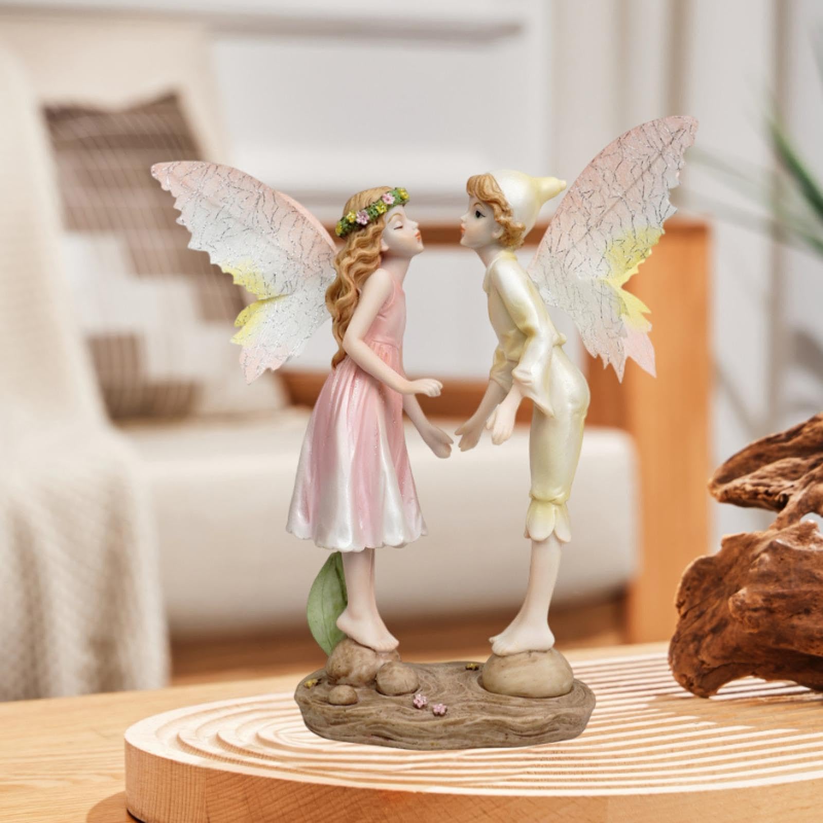 Scultura Ornamentale di Una Coppia di Angeli Che Si, Perfetta per Matrimoni, Festività E Anniversari.