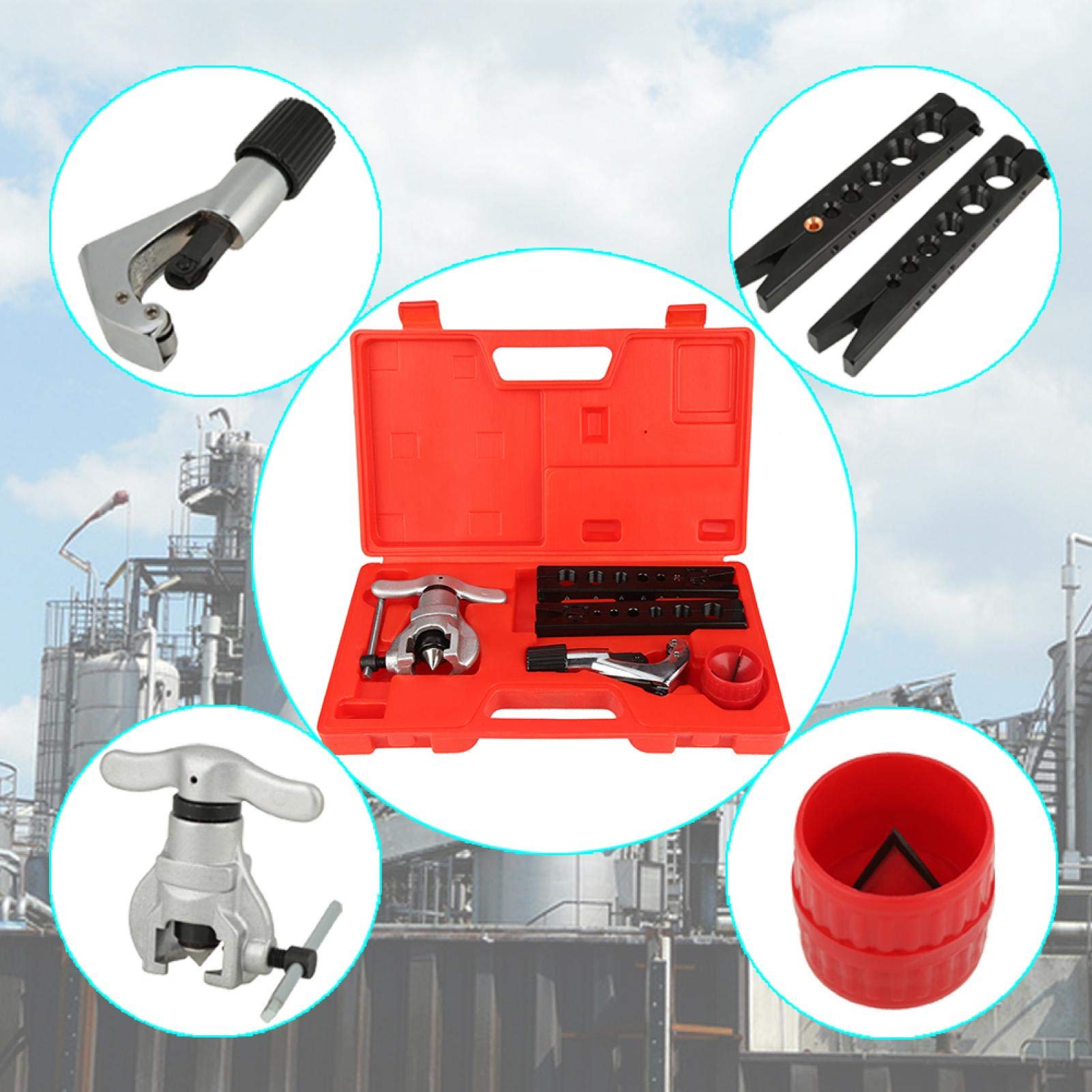 Set di Svasatura per Tubi in Alluminio 1/4-3/4 Pollice Eccentrico