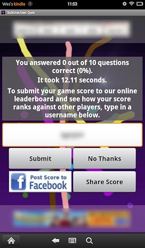 Subtraction Quiz – vue 4
