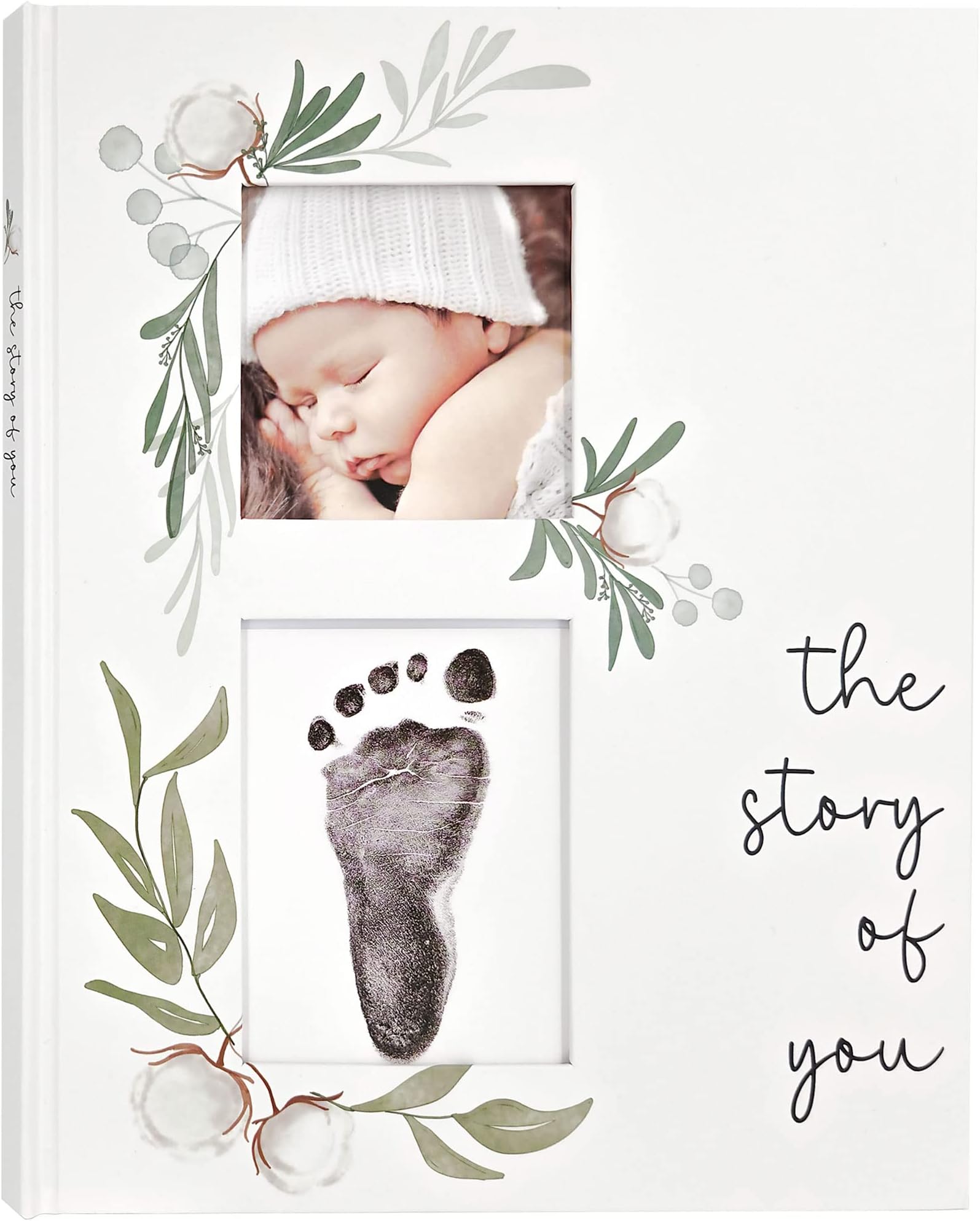 Baby Book Keepsake - Simple Baby Milestone Book for Boy or Girl - Baby Journal & Pregnancy Memory Book - Monthly Milestone Record Baby Books for Baby Shower - Modern Gender Neutral Style Gift for Moms