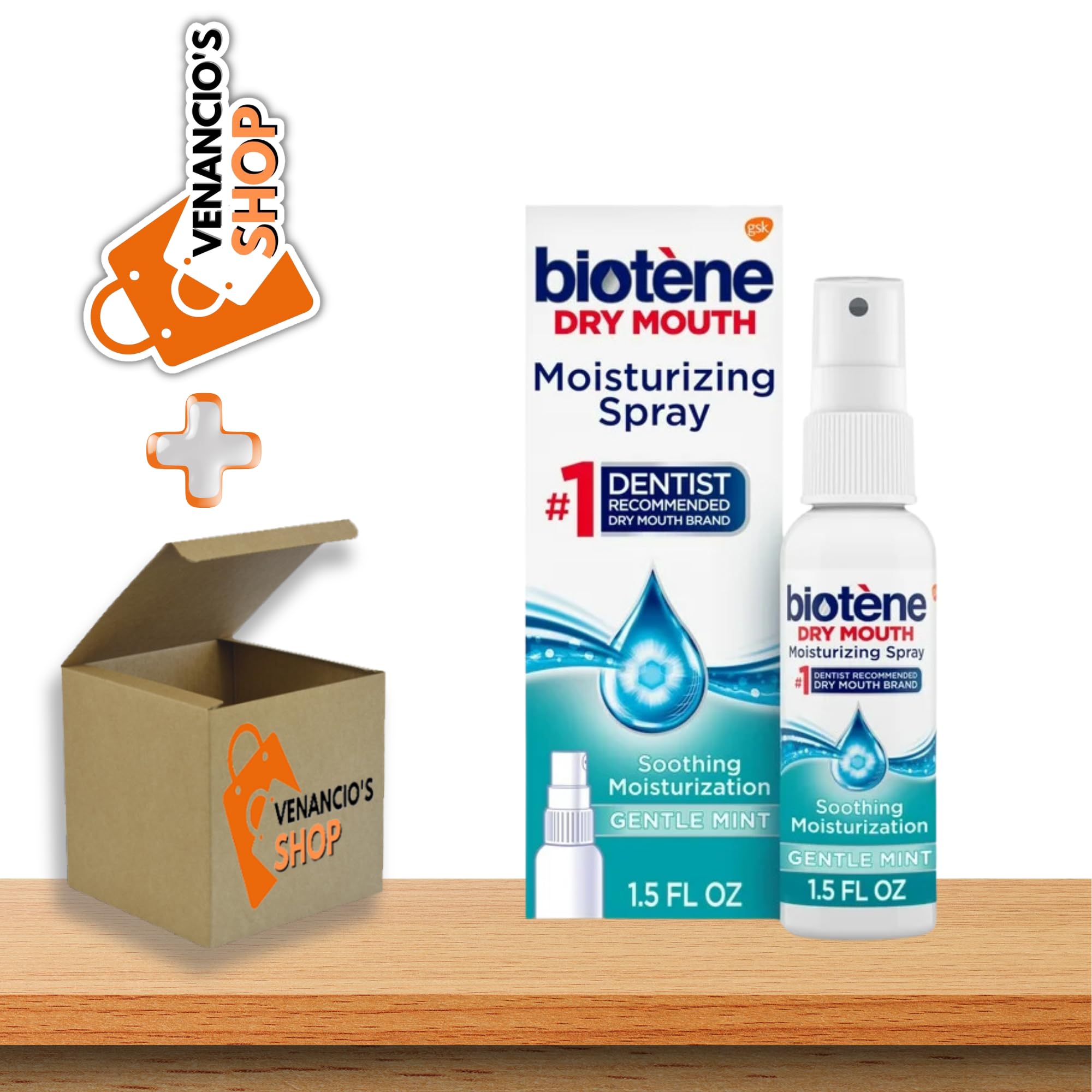 Biotene Moisturizing Mouth® Spray for Dry Mouth®, Fresh Mint Flavor, Alcohol-Free, 1.5 fl oz – Travel Size Oral Spray for Bad Breath, Gentle Mint for Children and Adults (Pack of 1)