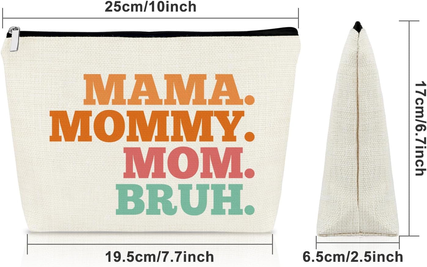 Sazuwu Mom Birthday Gifts from Son and Daughter Makeup Bag Mama Gifts for New Mom Mommy to Be Gift Cosmetic Bag Gifts for New Mom from Grandma Mothers Day Gifts for Mom Funny Mama Mommy Mom Bruh image 2